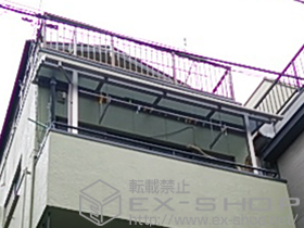 のバルコニー・ベランダ屋根 ライザーテラスII R型 屋根タイプ 単体 積雪〜20cm対応+吊り下げ物干し 施工例