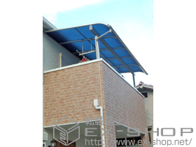 のバルコニー・ベランダ屋根 ヴェクターテラス R型 屋根タイプ 単体 積雪〜20cm対応＋物干しセット 吊り下げ式 標準2本入り 施工例