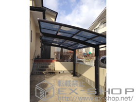 のカーポート プレシオスポート 積雪〜20cm対応+着脱式補助柱(2本入り) 施工例