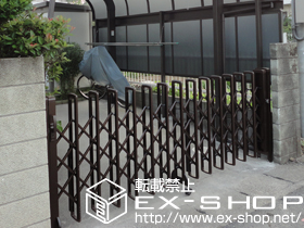 のカーゲート レイオス1型 ノンレール 片開き 30S 施工例