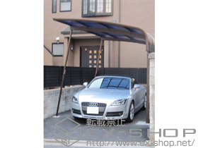 のカーポート レイナキャップポートグラン　積雪〜20cm対応+脱着サポート柱　2本 施工例