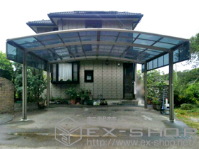 のカーポート カーブポートシグマIII ワイド 積雪〜20cm対応＋サイドパネル 施工例