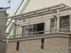 のバルコニー・ベランダ屋根 プレシオステラス R型 屋根タイプ 単体 積雪〜20cm対応 施工例