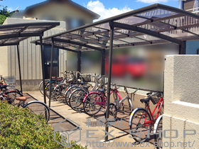 のサイクルポート・駐輪場 カーブポートシグマIII ミニ 延長 積雪〜20cm対応 施工例