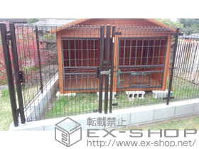 の門扉 イーネット門扉1型 片開き　門柱使用 施工例