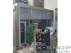 のカーポート テリオスポートIII 1500 角柱4本仕様 積雪〜50cm対応＋サイドパネル 波板1面囲い＋サイドパネル ポリカーボネート1面囲い 施工例