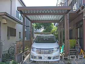 のカーポート ジーポートneo Aタイプ 角柱4本仕様 標準鼻隠し 積雪〜100cm対応 施工例