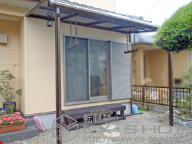 のテラス屋根 プレシオステラス R型 テラスタイプ 単体 積雪〜20cm対応 施工例