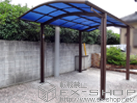 のカーポート レイナワンポートグラン　積雪〜20cm対応＋屋根ふき材補強部品(1セット)＋水平式物干し(テラス柱用) 2本入り 施工例