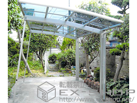 のカーポート レイナポートグラン　積雪〜20cm対応＋着脱式サポート 標準・ハイルーフ兼用 2本入り 施工例