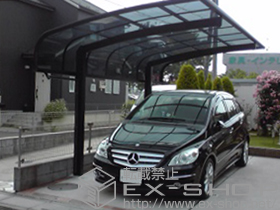 のカーポート プレシオスポート アルファ 積雪〜20cm対応+着脱式補助柱 2本入り 施工例