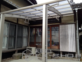 のカーポート レイナポートグラン　積雪〜20cm対応＋吊り下げ物干し 標準 2本入 施工例