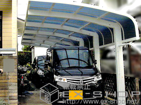 のカーポート レイナキャップポートグラン50 縦連棟 積雪〜50cm対応 施工例