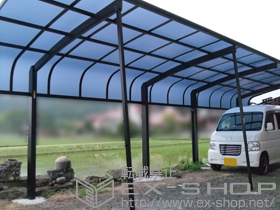 のカーポート プレシオスポート アルファ 縦連棟 積雪〜20cm対応＋着脱式補助柱 2本入り 施工例