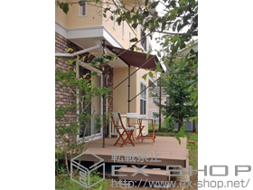 のウッドデッキ レストステージ 　幕板納まり 施工例