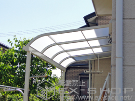 のテラス屋根 ライザーテラスII R型 1500 テラスタイプ 単体 積雪〜50cm対応 施工例