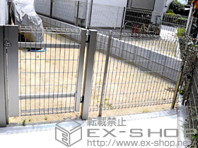 のフェンス・柵 ハイグリッドフェンスN8型 フリーポールタイプ 施工例