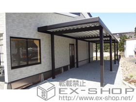 のカーポート ジーポートneo Aタイプ 縦連棟 角柱8本 標準鼻隠し 積雪〜100cm対応 施工例