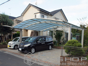 のカーポート レイナツインポートグラン　積雪〜20cm対応＋屋根ふき補強部品（2セット） 施工例