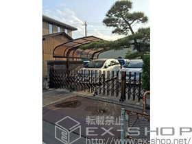 のカーゲート レイオス1型 ノンレール 両開き親子 10-42W 施工例