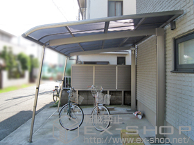 のカーポート レガーナポートシグマIII 雨樋あり 積雪〜20cm対応+着脱式サポート 標準 1本入 2セット 施工例