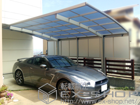 のカーポート レイナポートグラン　積雪〜20cm対応＋レイナポートグラン用サイドパネル 施工例