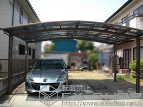 のカーポート カーブポートシグマIII ワイド 積雪〜20cm対応 施工例