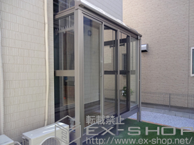 のテラス囲い・サンルーム ほせるんですII R型 床納まり ランマ無 積雪〜20cm対応＋吊り下げ物干し 標準 2本入/取り付け桟 施工例