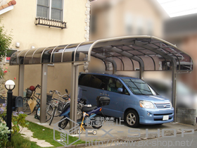 のカーポート テールポートシグマIII 1500 M合掌 積雪〜50cm対応 施工例