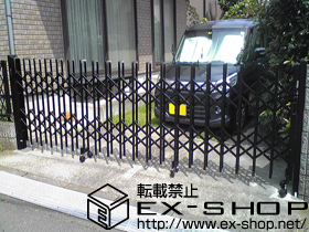 のカーゲート トリップゲート 傾斜地専用型 ノンレール 片開き 37S 施工例