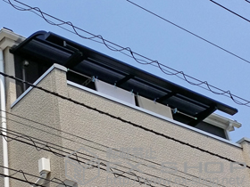 のバルコニー・ベランダ屋根 ライザーテラスII R型 ルーフタイプ 単体 積雪〜20cm対応 施工例