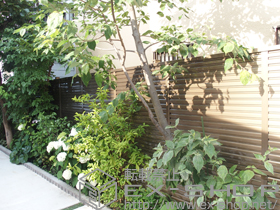 のフェンス・柵 プリレオR5型フェンス 多段柱施工 施工例