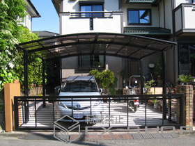 のカーポート カーブポートシグマIII ワイド 積雪〜20cm対応 施工例