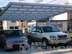のカーポート 4Gワイド マテリアルカラー 積雪〜20cm対応 施工例