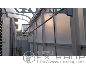 のテラス屋根 ライザーテラスII R型 テラスタイプ 単体 積雪〜20cm対応＋前面スクリーン 2段 施工例