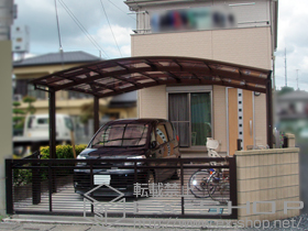 のカーポート レイナツインポートグラン　積雪〜20cm対応
幅=5,097mm 施工例