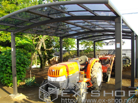 のカーポート カーブポートシグマIII ワイド 縦連棟 積雪〜20cm対応 施工例