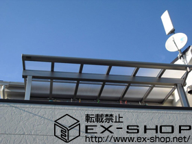 のバルコニー・ベランダ屋根 ヴェクターテラス F型 1500 屋根タイプ 単体 張り出し無し 積雪〜50cm 施工例