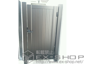 の門扉 エクスライン門扉8型 片開き　門柱使用 施工例