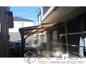 のテラス屋根 ヴェクターテラス R型 テラスタイプ 単体 積雪〜20cm対応＋前面パネル 1段 施工例