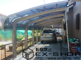 のカーポート テールポートシグマIII 1500 縦連棟 積雪〜50cm対応＋着脱式サポート 標準 1本入 施工例