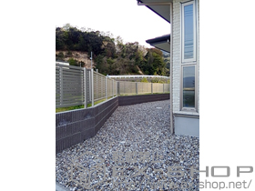 のフェンス・柵 エクスラインフェンス5型 自由柱施工 施工例