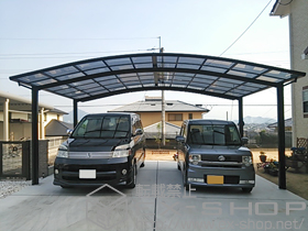 のカーポート カーブポートシグマIII ワイド 積雪〜20cm対応 施工例