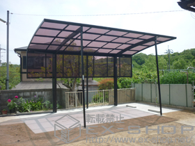 のカーポート レイナポートグラン　積雪〜20cm対応＋着脱式サポート(2本入り)＋レイナポートグランサイドパネル 施工例