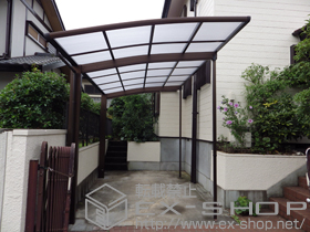 のカーポート プレシオスポート 積雪〜20cm対応+着脱式補助柱(2本入り)+プレシオスポート用柱セット 施工例