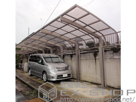 のカーポート テールポートシグマIII 1500 縦連棟 積雪〜50cm対応+着脱式サポート(補助柱)(1本入り) 施工例