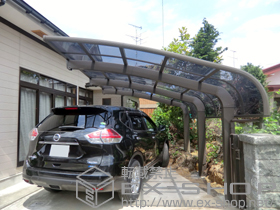 のカーポート テールポートシグマIII 積雪50cm対応＋着脱式サポート（補助柱） 標準用 施工例