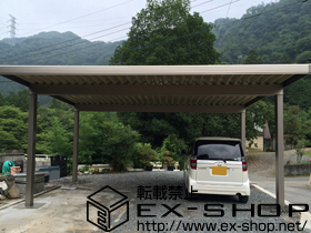 のカーポート テリオスポートIII 3000 2台用  角柱4本 積雪〜100cm対応 施工例