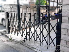 のカーゲート トリップゲート RA型 ノンレール 片開き 施工例