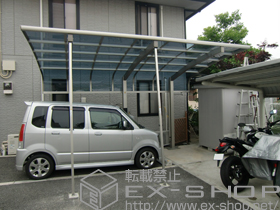のカーポート レイナキャップポートグラン50　積雪〜50cm対応+レイナキャップポートグラン50 着脱式サポート 標準・ハイルーフ兼用 3本入 施工例